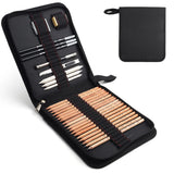Marco 29/35 pcs Professional Sketch & Drawing Art Tool Kit With Graphite Pencils,Charcoal Pencils,Paper Erasable Pen,Craft Knife
