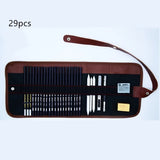 Marco 29/35 pcs Professional Sketch & Drawing Art Tool Kit With Graphite Pencils,Charcoal Pencils,Paper Erasable Pen,Craft Knife