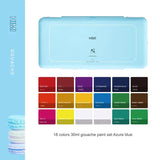 HIMI Pastel Gouache Paint Set of 18/24 Colors 30ml/1oz, Watercolor Miya Painting Artists Kit Perfect for Professionals Beginners