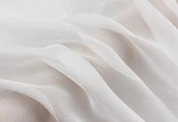 Howmay  100% pure silk fabric chiffon 5.5m/m 55" 140cm natural white transparent tulle fabric DIY handmade or dress scarf