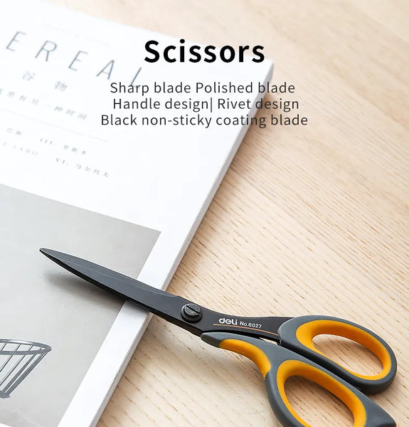 DELI School Scissors Soft-touch Cartoon Safe Scissor 135mm Hand
