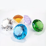 AOOKMIYA 100/120/150/200mm 1pcs Mix Color Crystal Diamond Shape Paperweight Glass Gem Display Ornament Art Craft Material Gifts