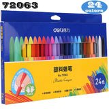 Deli 72061/72062 Plastic Crayon Wax Crayon Color Painting Sticks Color Crayon Color Pencil 12-18 Colors Children Student Caryon