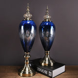 AOOKMIYA European Luxury Ceramic Glass Crafts Ornaments Decoration Home Livingroom Classical Palace Desk Porcelain Figurines Accessories