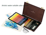 FABER CASTELL 48-color combination art-grade water-soluble color pencil Coconut-wood box painting-color lead 117506