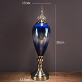 AOOKMIYA European Luxury Ceramic Glass Crafts Ornaments Decoration Home Livingroom Classical Palace Desk Porcelain Figurines Accessories