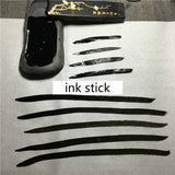 Chinese Calligraphy Solid Ink Sticks Artist Painting Watercolor Fabric Paint Ink Block Chinese Painting Ink Stick Stone