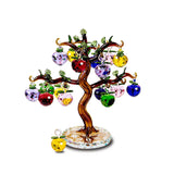 AOOKMIYA Crystal Apple Tree Ornament 36pcs 18pc Hangs Apples Glass Fengshui Crafts Home Decor Figurines Christmas New Year Gift Souvenir