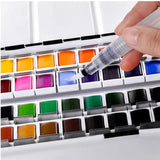 AOOKMIYA Professional 12/24/36/48 Colors Solid Watercolor Paints Set With Paintbrush Water color Pigment Set Acuarelas Verf Art Supplies AOOKMIYA.COM