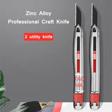 AOOKMIYA High quality zinc alloy utility knife set engraving open carton craft knife multifunctional small metal knife stationery