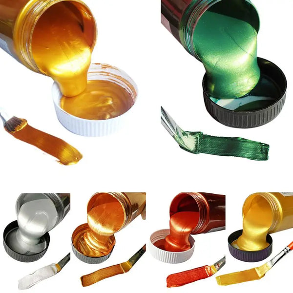 AOOKMIYA 60ml Gold Paint Metallic acrylic paint,waterproof not faded for Statuary Coloring DIY hand clothes painted graffiti Pigments