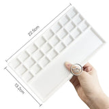 AOOKMIYA Ceramic watercolor palette multi-cell watercolor painting white porcelain palette professional painting ceramic supplies