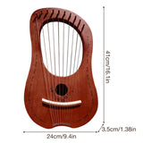 AOOKMIYA Lyre Harp 10 Metal String Harp Mahogany Portable Small Harp With Durable Steel Strings Wood String Musical Instrument AOOKMIYA.COM