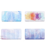 AOOKMIYA 48 Grids Portable Color Box Palette Watercolor Paint Sub-packing Box Tri-fold Card Slot Iron Box Sketch Painting Art Supplies
