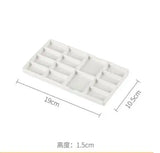 AOOKMIYA Ceramic watercolor palette multi-cell watercolor painting white porcelain palette professional painting ceramic supplies