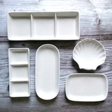 Ceramic Palette Shell-shape Watercolor Painting Dish high quality Water Powder Dish Chinese Painting White Porcelain Art supply