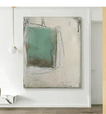 Hand Painted Acrylic Abstract Painting On Canvas Art Spring Minimalist Art Texture Large Wall Art Wabi-Sabi Nordic Room Decor