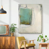 Hand Painted Acrylic Abstract Painting On Canvas Art Spring Minimalist Art Texture Large Wall Art Wabi-Sabi Nordic Room Decor