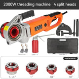 Handheld Electric Steel Pipe Threader, Portátil, Plástico, Ferro, Dobradiça Thread, Galvanizado, Threading Tool