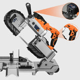 Handheld Woodworking Band Saw, ferramenta de corte, aço inoxidável, alumínio, metal, PVC, madeira