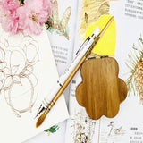 AOOKMIYA Handmade Style Walnut Oil Color Box 8/16 Color Magnetic Box Personalized Cat Paw Portable Painting Watercolor Palette