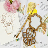AOOKMIYA Handmade Style Walnut Oil Color Box 8/16 Color Magnetic Box Personalized Cat Paw Portable Painting Watercolor Palette