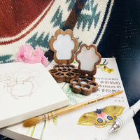 AOOKMIYA Handmade Style Walnut Oil Color Box 8/16 Color Magnetic Box Personalized Cat Paw Portable Painting Watercolor Palette