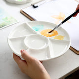 AOOKMIYA Flower Plum Rectangle Ceramic Palette Color Mixing Paint Palette Tray For Watercolor Gouache Acrylic Painting Art Supplies