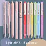 M&G 10pcs Morandi pink series Gel Pen Set 0.35/0.5mm Gel Gel Pen High capacity Quick-drying Refill , Office and School Supplies