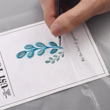 AOOKMIYA 4pcs/set Water Soluble Embroidery Stabiliser Wash Away Cold Water Soluble Film Water Solute Embroidery Backing DIY Craft Making