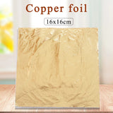 AOOKMIYA 1000pcs 16x16cm Imitation Gold Leaf Gilding Sheets Copper Leaf Sheet Color #2.5 Gold Leaf Sheets Art Craft Paper Nail Deoratioin
