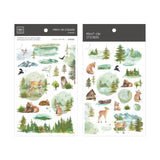 Transfer  plant pattern Paper 2pcs*10*15cm retro hand account material notebook stickers DIY Birthday card making template Art s