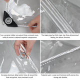 Clear Tarps Heavy Duty PVC, Transparent Tarp Durable Waterproof Dustproof Windproof Tarpaulin with Grommets & Ropes for Patio