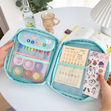 21*17cm Handbook bag,A6/A7 handbook material tape storage bag,large capacity pencil case pen bag Quality stationery Supplies