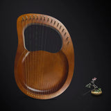 AOOKMIYA Wooden Mahogany Lyre Harp With Tuning Tool For Beginner Musical Instrument 16 Strings Stringed AOOKMIYA.COM