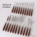 AOOKMIYA High quality 21 pcs of oil painting knifes set oil painting scraper stainless steel palette knife painting tools art supplies