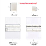 AOOKMIYA 48 Grids Portable Color Box Palette Watercolor Paint Sub-packing Box Tri-fold Card Slot Iron Box Sketch Painting Art Supplies
