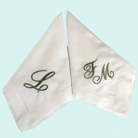 AOOKMIYA Table Napkin Cloth Napkins Embroidery Wedding Cotton Napkins For Plates Decorative Table Cloth 45x45CM Letter Customizable Gift