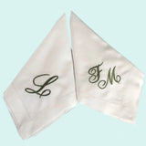 AOOKMIYA Table Napkin Cloth Napkins Embroidery Wedding Cotton Napkins For Plates Decorative Table Cloth 45x45CM Letter Customizable Gift