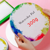 Professional Round Watercolor Paper 300g Tin Box Art Paper Student Art Paint Special Watercolor Book and Painting Paper