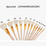 Soft Wool Paint Brushes Set for Pottery Ceramic Painting Oil Acrylic Watercolor Drawing Craft DIY Art Supplies
