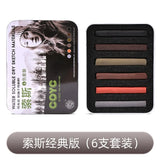 6/8pcs Professional Sketch Charcoal Bars Dry Material Soluble Toner Sketch Charcoal Artist Art Crayon Painting Drawing Supplies