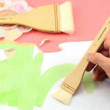 HWAHONG watercolor brush, wool Scrubbing Brush,flat head soft brush, traditional Chinese painting gouache brush art supplies