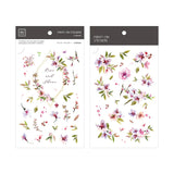 Transfer  plant pattern Paper 2pcs*10*15cm retro hand account material notebook stickers DIY Birthday card making template Art s