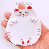 Ceramic palette Watercolor Painting Dish Kawaii kitten White Porcelain Color Palette Office profession painting Art Supplies