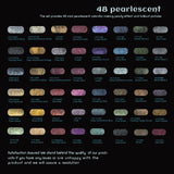 Original Paul Rubens 12/24/48 Pearlescent Watercolor Paint Set Portable Pink Box with Palette Flash Watercolor Paint