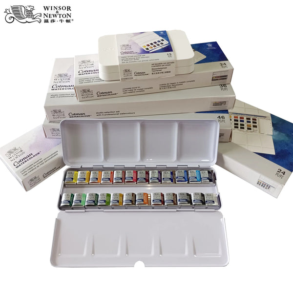 AOOKMIYA WINSOR&NEWTON Cotman Solid Watercolor Paint Pigment 8/12/24/36/45 Colors Drawing Supplies  AOOKMIYA.COM