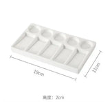 AOOKMIYA Ceramic watercolor palette multi-cell watercolor painting white porcelain palette professional painting ceramic supplies