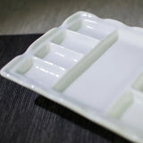 AOOKMIYA Jingdezhen White Porcelain Palette Gouache Watercolor Palette Chinese Painting Square Palette Art Supplies