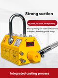 Heavy Duty Lifting Magnet Hoist, Levantador magnético permanente, Ventosa de aço, 600kg